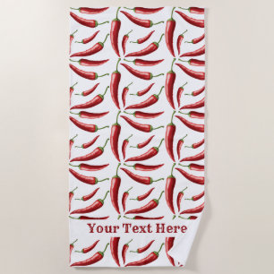 Aangepaste badhanddoek voor Chili Peppers