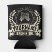 Aangepaste Badminton Player Name Racquet Sports Blikjeskoeler (Achterkant)