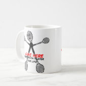 Aangepaste badmintonspeler voor het leven koffiemok (Voorkant links)