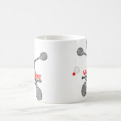 Aangepaste badmintonspeler voor het leven koffiemok (Center)