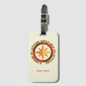 Aangepaste Bagagelabel Aangepaste naam backpacker (Voorkant (verticaal))