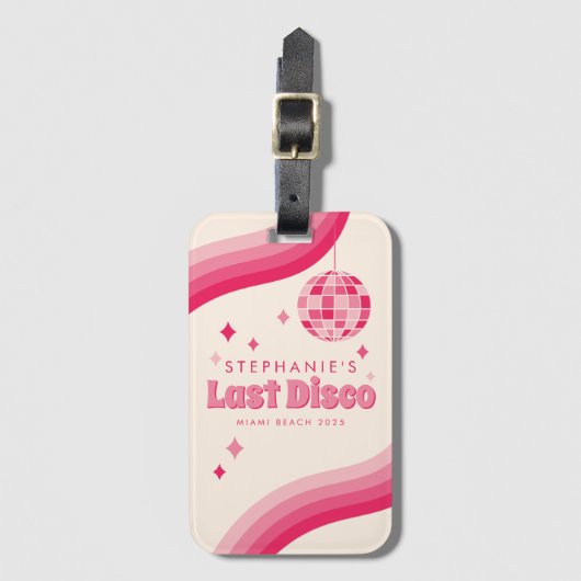 Aangepaste bagagelabel voor de laatste Disco vrijg (Voorkant (verticaal))