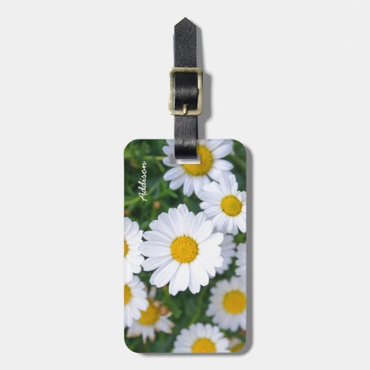 Aangepaste Bagagelabels met Daisy (Voorkant verticaal)