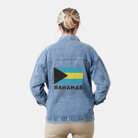 Aangepaste Bahama-markering voor tekst Denim Jacket (Model)