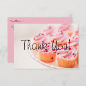 Aangepaste bake verkoop Fundraiser Hartelijk dank  Bedankkaart (Voorkant / Achterkant)