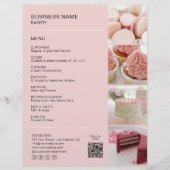 Aangepaste Bakery Photo QR Social Media Icons Menu (Voorkant)