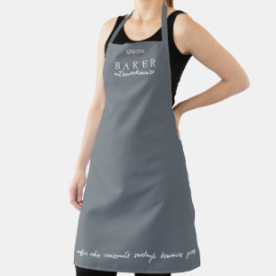 Aangepaste bakker Extraordinaire grijs groot Schort