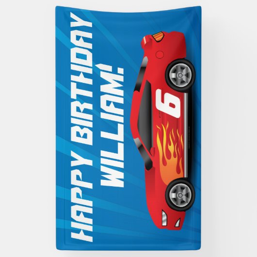 Aangepaste bakkerij met autowagen spandoek (Verticaal)