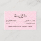 Aangepaste bakkerij voor coupures visitekaartje (Achterkant)