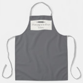 Aangepaste bakkerijnaam Kool Gray Chef of Personee Schort (Voorkant)