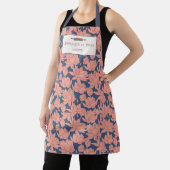 Aangepaste bakkernaam Blauw en Roze Lotus Chef of  Schort (Insitu)