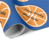 Aangepaste baksetball Vogeldag sport Cadeaupapier (Rol Hoek)