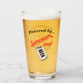 Aangepaste balk of balk met Sarcasm en Bier Glas