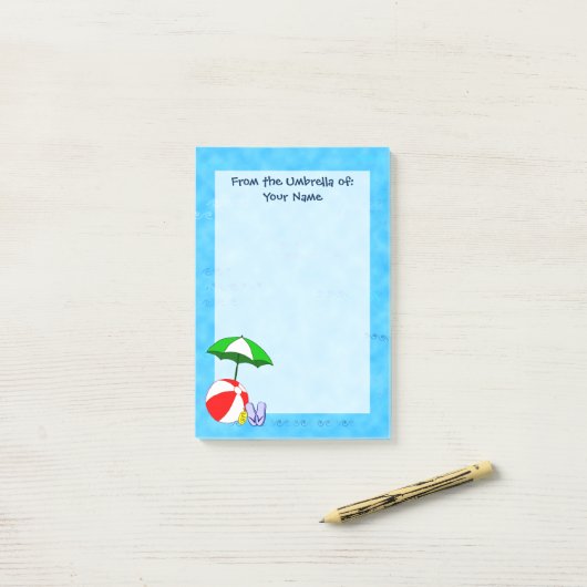 Aangepaste ball-balpool post-it® notes (Op bureau)