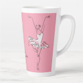 Aangepaste Ballerina naam en kleur Latte Mok (Rechts)