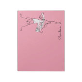 Aangepaste Ballerina-naam en notitieblok in kleur (Gedraaid)