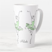 Aangepaste Ballerina-naam Latte Mok (Rechterhoek)