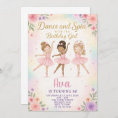 Aangepaste Ballet Princess Sjabloon Kaart (Voorkant / Achterkant)