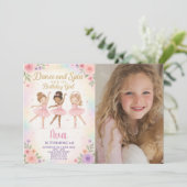 Aangepaste Ballet Princess Sjabloon met foto Kaart (Staand voorkant)