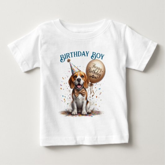 Aangepaste ballon met jubileumbeagle-hond (Voorkant)