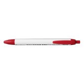 Aangepaste ballpoint Pen - RED Ink, RED Trim (Achterkant)