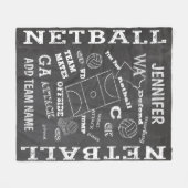 Aangepaste balswerstijl netball chalkboard fleece deken (Voorkant (Horizontaal))
