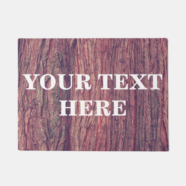 Aangepaste Bamboe Wood Achtergrond Deurmat (Voorkant)