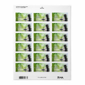 Aangepaste Bamboe Zen Stones Water Plumeria Etiket (Full Sheet)