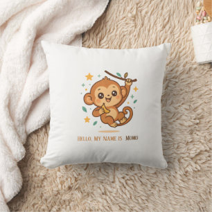 Aangepaste Banaan Stuiter Aap Cute Baby Dier Kussen