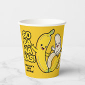 Aangepaste Bananas-tekst Papieren Bekers (Voorkant)