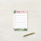 Aangepaste Bananenbladeren Post-it® Notes (Op bureau)