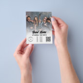 Aangepaste Band-foto-Logo QR-code Gigons-datums Flyer (Hand)