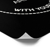 Aangepaste band foto Logo QR Gigs Tour Dates Black Poster (Hoek)