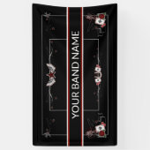 Aangepaste banenbanner voor muziek op Merch Rockab Spandoek (Verticaal)