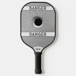 Aangepaste Banger Gevaar Zilver Gepersonaliseerd Pickleball Paddle