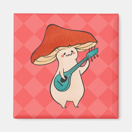 Aangepaste Banjo Mushroom Toadstool 3D Shapes Magn Magneet (Voorkant)