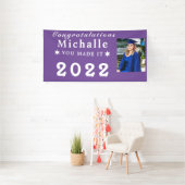 Aangepaste banner, gepersonaliseerd foto Afstudere Spandoek (Insitu)