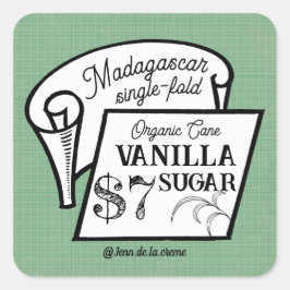 Aangepaste banner Vanilla Sugar Culinaire Catering Vierkante Sticker