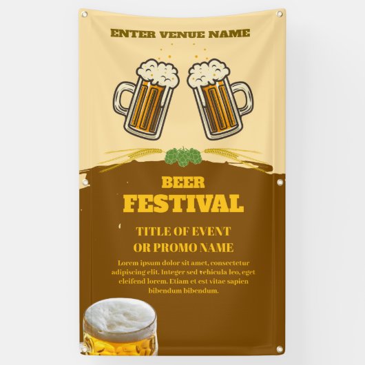Aangepaste banner voor bier evenementen (Verticaal)