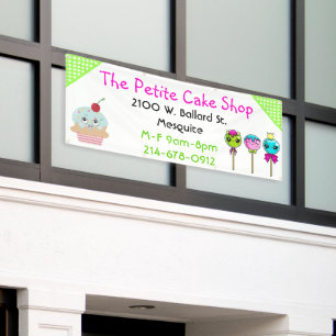 Aangepaste banner voor cupcake-bakkerij