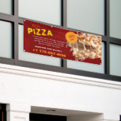 Aangepaste banner voor pizzatent (Buitenkant Gebouw)