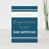 Aangepaste Bar Mitzvah Congrates Card Kaart (Voorkant)