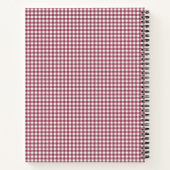 Aangepaste Barbecue Chef Red Gingham Check Notitieboek (Achterkant)