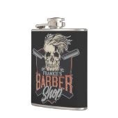 Aangepaste Barber Shop Hipster Skull en Razors Heupfles (Links)