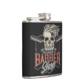 Aangepaste Barber Shop Hipster Skull en Razors Heupfles (Rechts)