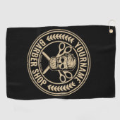 Aangepaste Barber Shop Skull Rockabilly Salon Golfhanddoek (Horizontaal)
