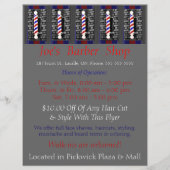 Aangepaste Barberwinkel / reclame / brochure (Voorkant)