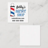 Aangepaste Barberwinkel Vierkante Visitekaartje (Voorkant / Achterkant)