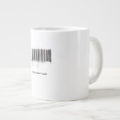 Aangepaste barcode-tekstontwerp extra grote beker (Voorkant rechts)