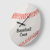 Aangepaste Baseball Coach Keepsake Grote Klok (Hoek)